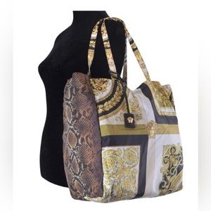 VERSACE Bag Medusa Baroque Amplified Large Nylon Tote